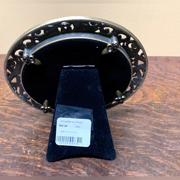 Kingfisher Road Ornate Colored Rhinestone Beaded Patinated Metal Picture Frame - Picture 5 of 16